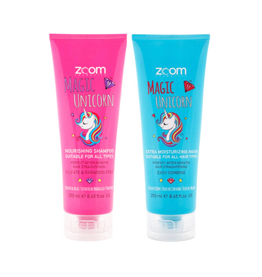 Набір для домашнього догляду за волоссям ZOOM Magic Unicorn Shampoo 250 ml + ZOOM Magic Unicorn Mask 250 ml SM0002 фото